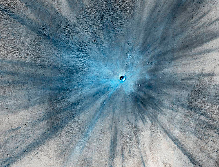 NASA A Spectacular New Martian Impact Crater