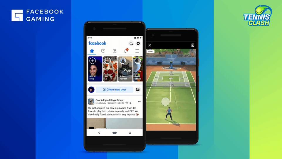 Tennis Clash game on Facebook Gaming