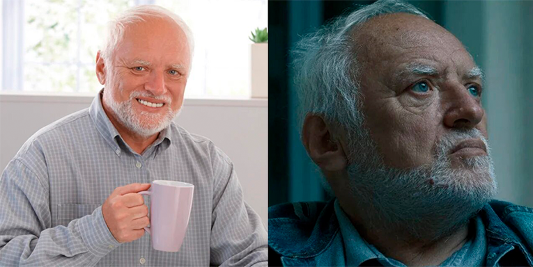 Harold Hiding the Pain meme