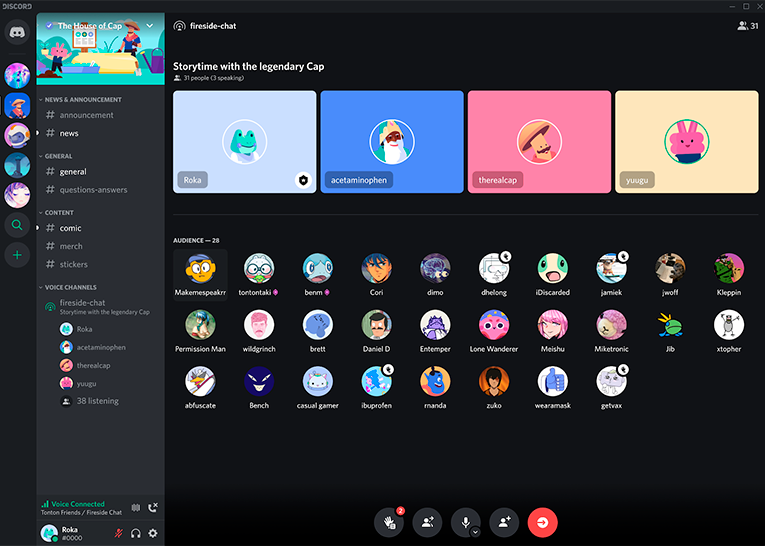 Discord’s new Stage Channels audio feature interface