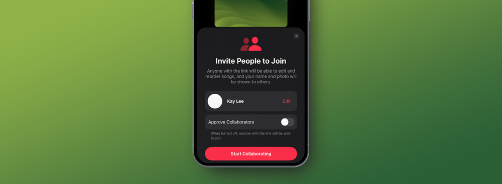 Apple Music、iOS 17.3で共同プレイリストを導入