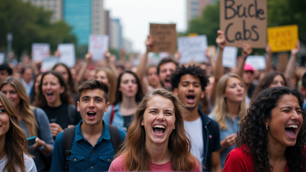 全国で展開される「ハンズオフ」抗議デモ、トランプとマスクの政府政策に挑む