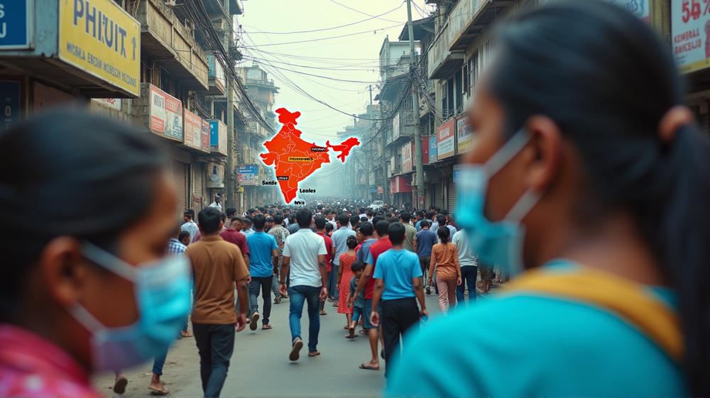 インドのCOVID-19急増: 7,000件近い活発な症例と増大する懸念