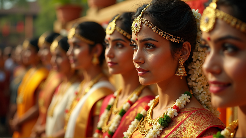 オナム2025: 白金のサリースタイルでエレガンスを迎える