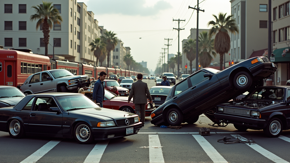 ノースハリウッドでの劇的な事故が通勤を妨害