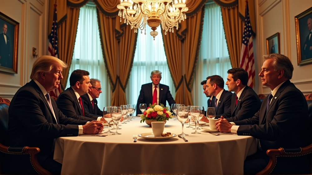 ホワイトハウスでのハイステークスディナー：マスクを除外するパワープレイ