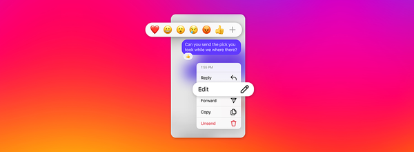 Instagram、ついに全員がDMを編集できるように