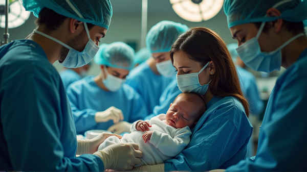 奇跡の誕生：母親が腫瘍除去手術中に赤ちゃんを出産！